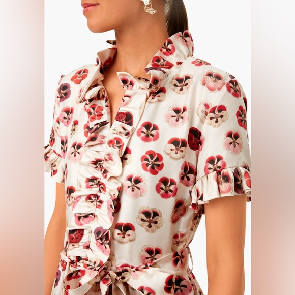 La Doublej Long And Sassy Midi Dress
Micro Pansy in Silk Twill - Picture 4 of 15